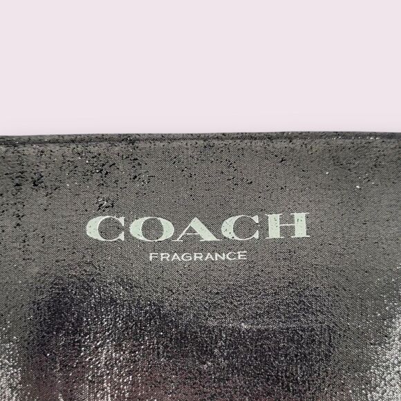 Travel-Ready Coach Fragrance PinkSilver Shimmer Toiletry Cosmetic Bag Pouch Case - Picture 8 of 12